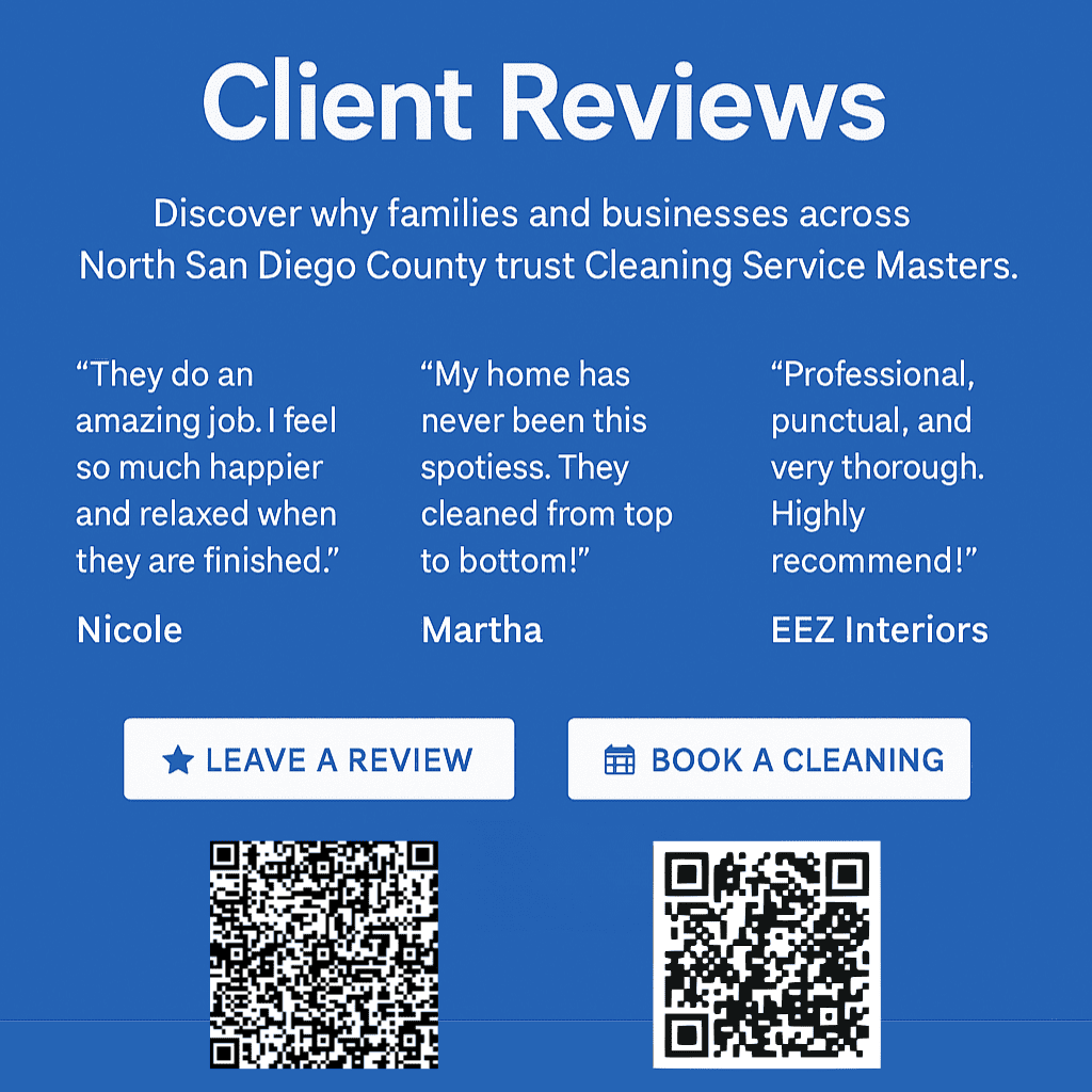 Testimonials for Cleaning Service Masters LLC, pet-friendly and BBB-accredited.