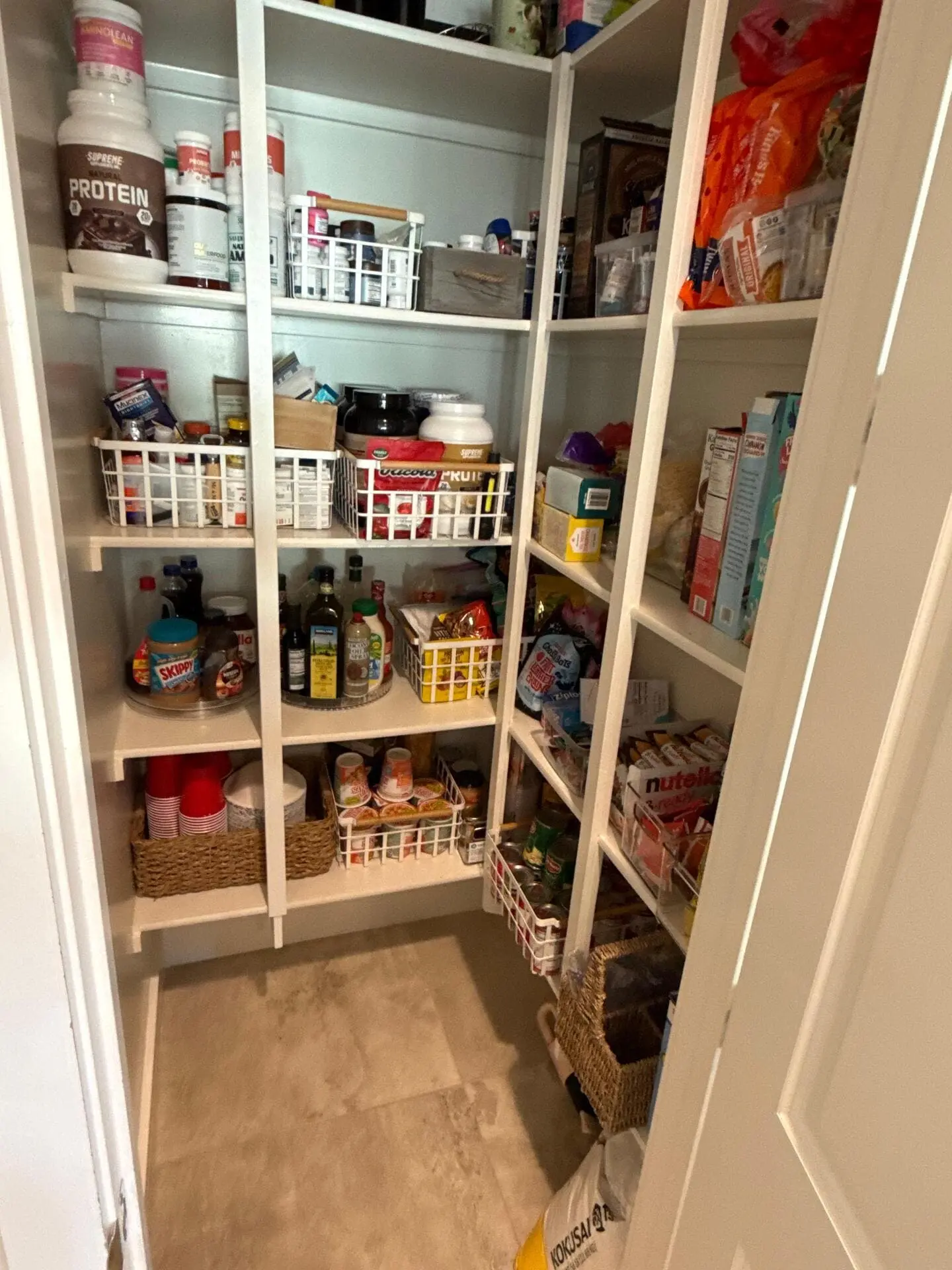 organized pantry inside a San Diego home after deep cleaning and light organization